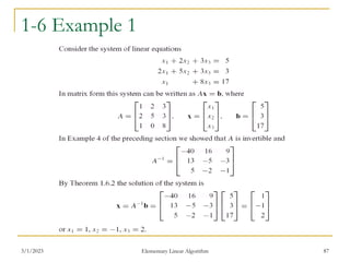 3/1/2023 Elementary Linear Algorithm 87
1-6 Example 1
 