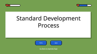 Standard Development
Process
Go Back to Agenda Page
YES NO
 