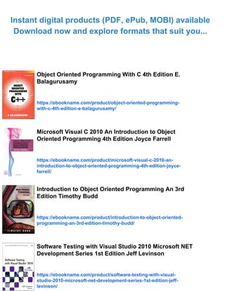 A comprehensive introduction to object oriented programming with Java ...