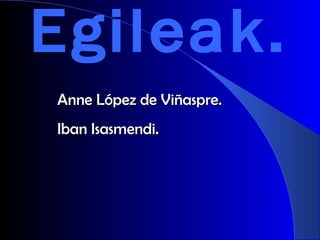 Egileak. Anne López de Viñaspre. Iban Isasmendi. 
