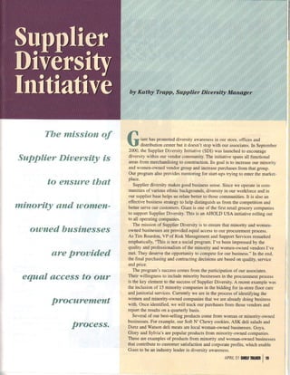 Supplier Diversity Article 2001.PDF