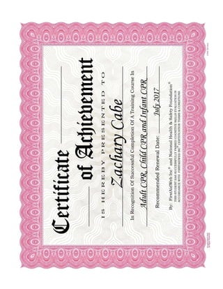 CPR Certificate - ZWC