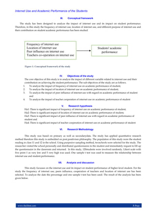 Internet Use and Academic Performance of the Students | PDF