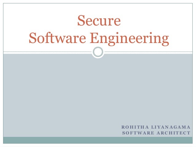 Secure Software Engineering