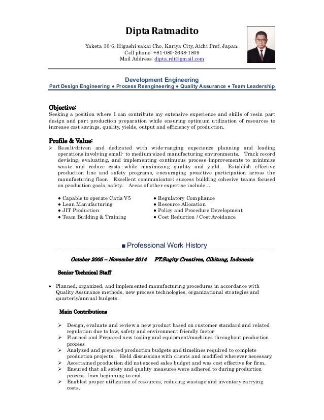 Dipta Ratmadito, Cover Letter and Resume Reference 2016 Dipta Ratmadito, Cover Letter and Resume Reference 2016