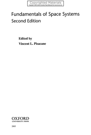 Fundamentals of Space Systems 2nd Edition Pisacane | PDF