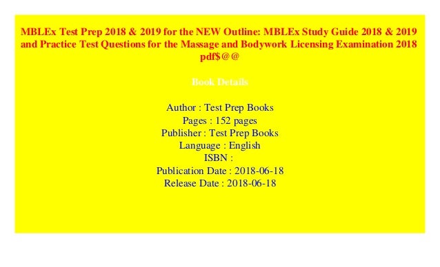 MBLEx Test Prep 2018 & 2019 for the NEW Outline: MBLEx Study Guide 2018 ...