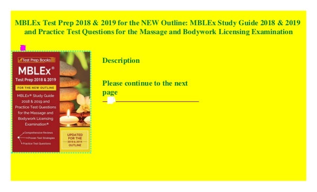 MBLEx Test Prep 2018 & 2019 for the NEW Outline: MBLEx Study Guide 2018 ...