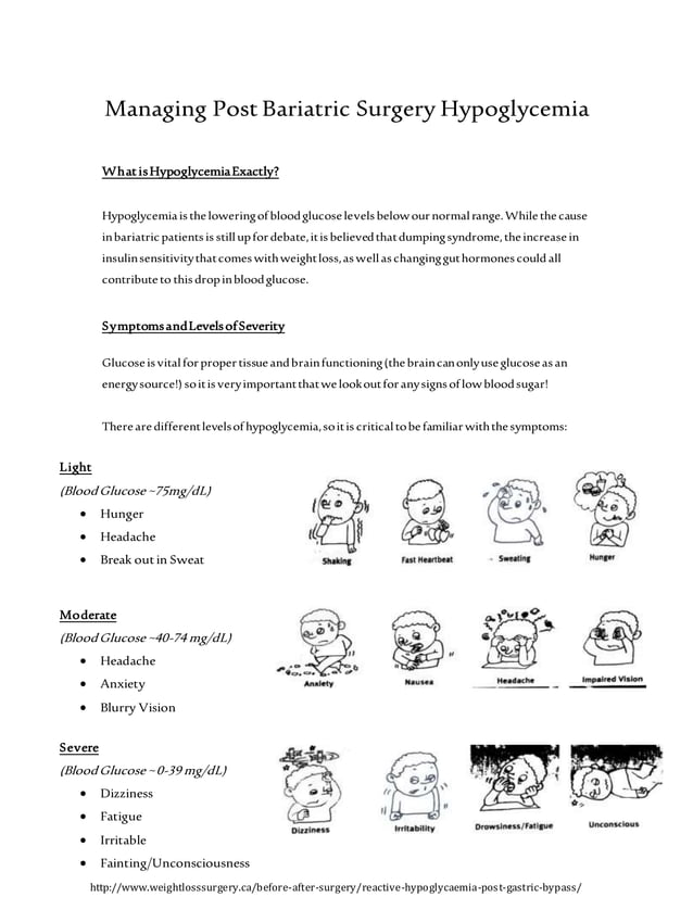 Hypoglycemia Handout