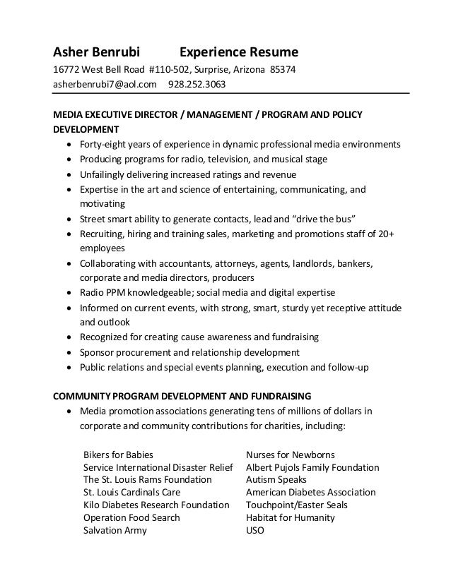 radio host resume
