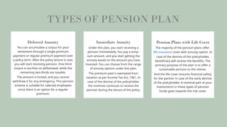 Pension Plans in India fgatye safe india | PPTX