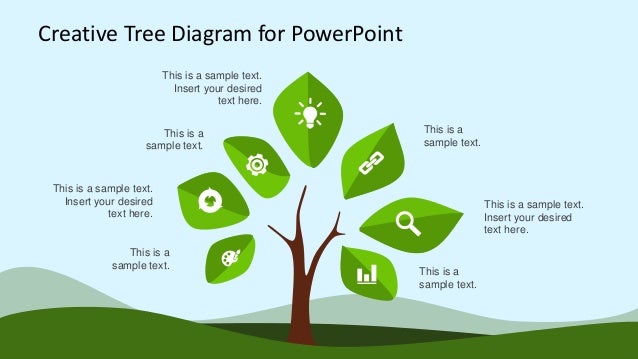 creative tree diagram powerpoint template design