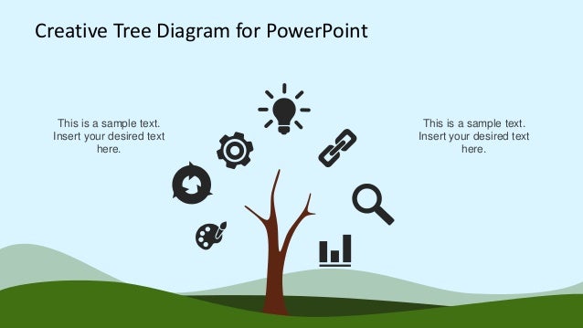 creative tree diagram powerpoint template design