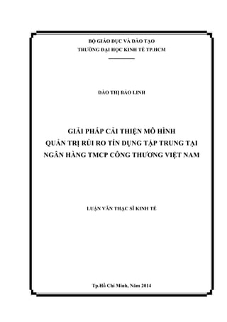 Các mô hình quản lý rủi ro  Quy trình quản lý rủi ro trong doanh nghiệp