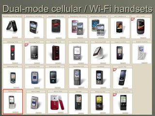 Dual-mode cellular / Wi-Fi handsets
 