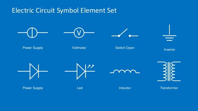 Electric Circuit Symbols Element Set for PowerPoint ... 3 phase ac voltage electrical wiring diagrams 