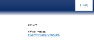 Contact:
Official website:
http://www.clear-ecoit.com/
 