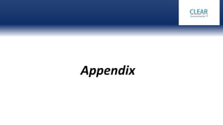 Profit summary
Appendix
 