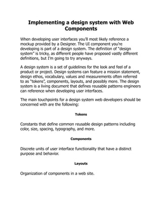 Fullstack Web Components Complete Guide to Building UI Libraries with ...