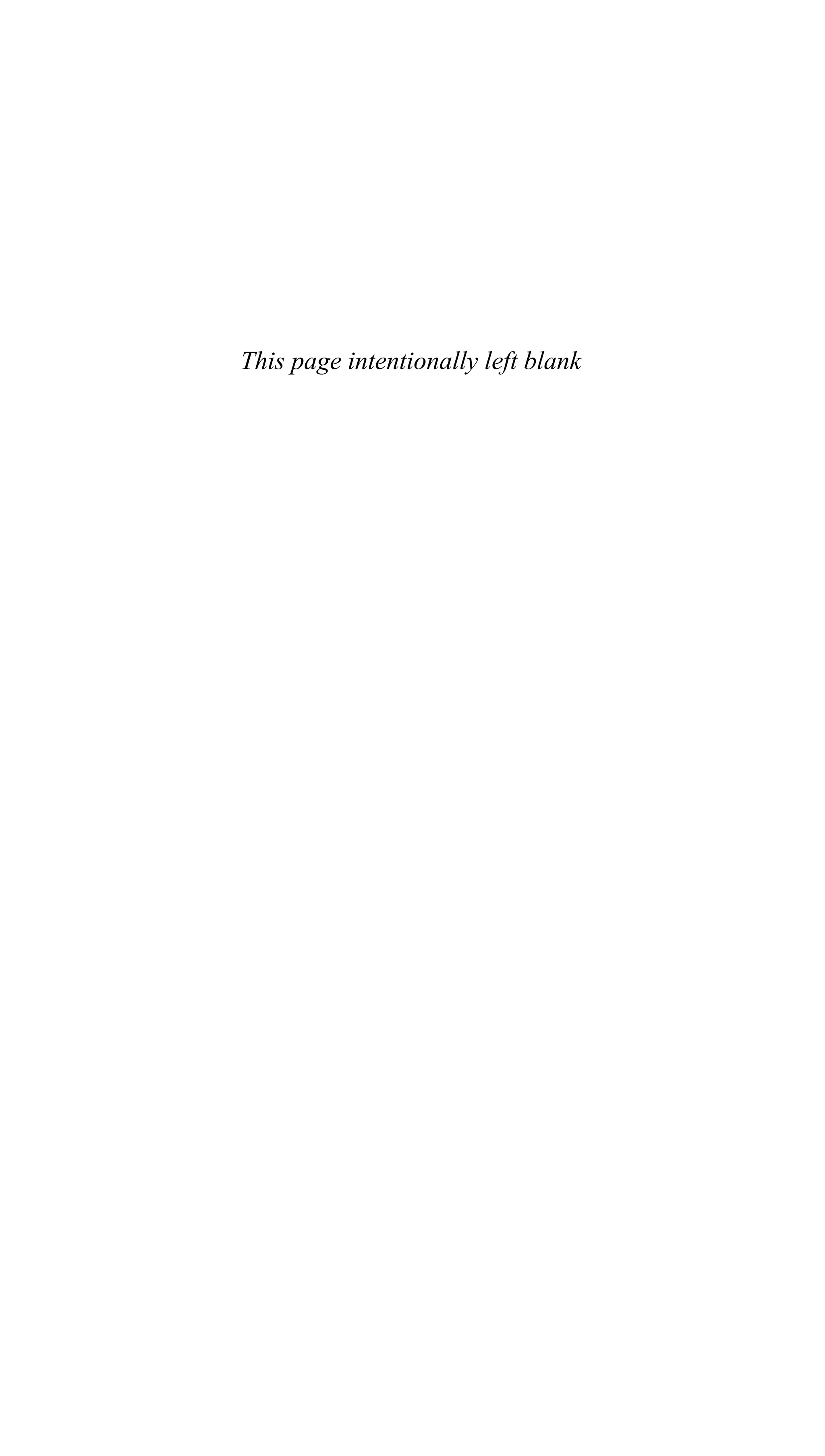 This page intentionally left blank
 