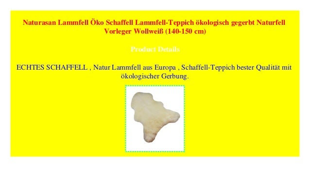 Naturasan Lammfell Oko Schaffell Lammfell Teppich Okologisch Gegerbt