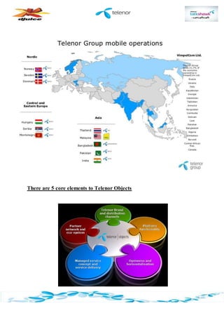 There are 5 core elements to Telenor Objects
 