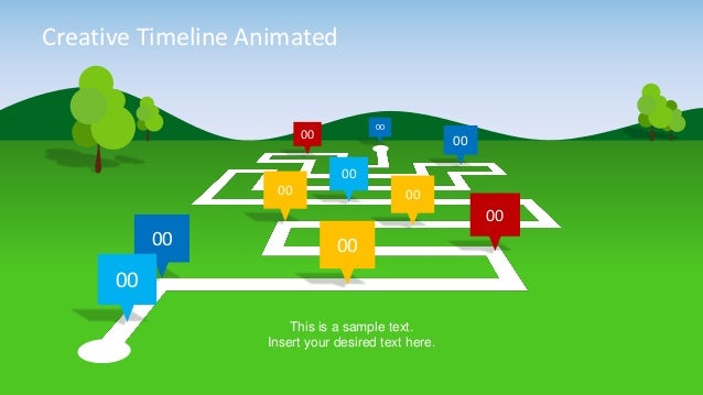 slidemodel animated landscape powerpoint timeline