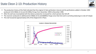 State Cleon 2-13: Production History
 The production history of the field indicated that the original 21 feet perforation...