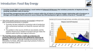 Introduction: Fossil Bay Energy
 Fossil Bay Energy (FBE) is commercializing a novel method of Enhanced Oil Recovery that ...