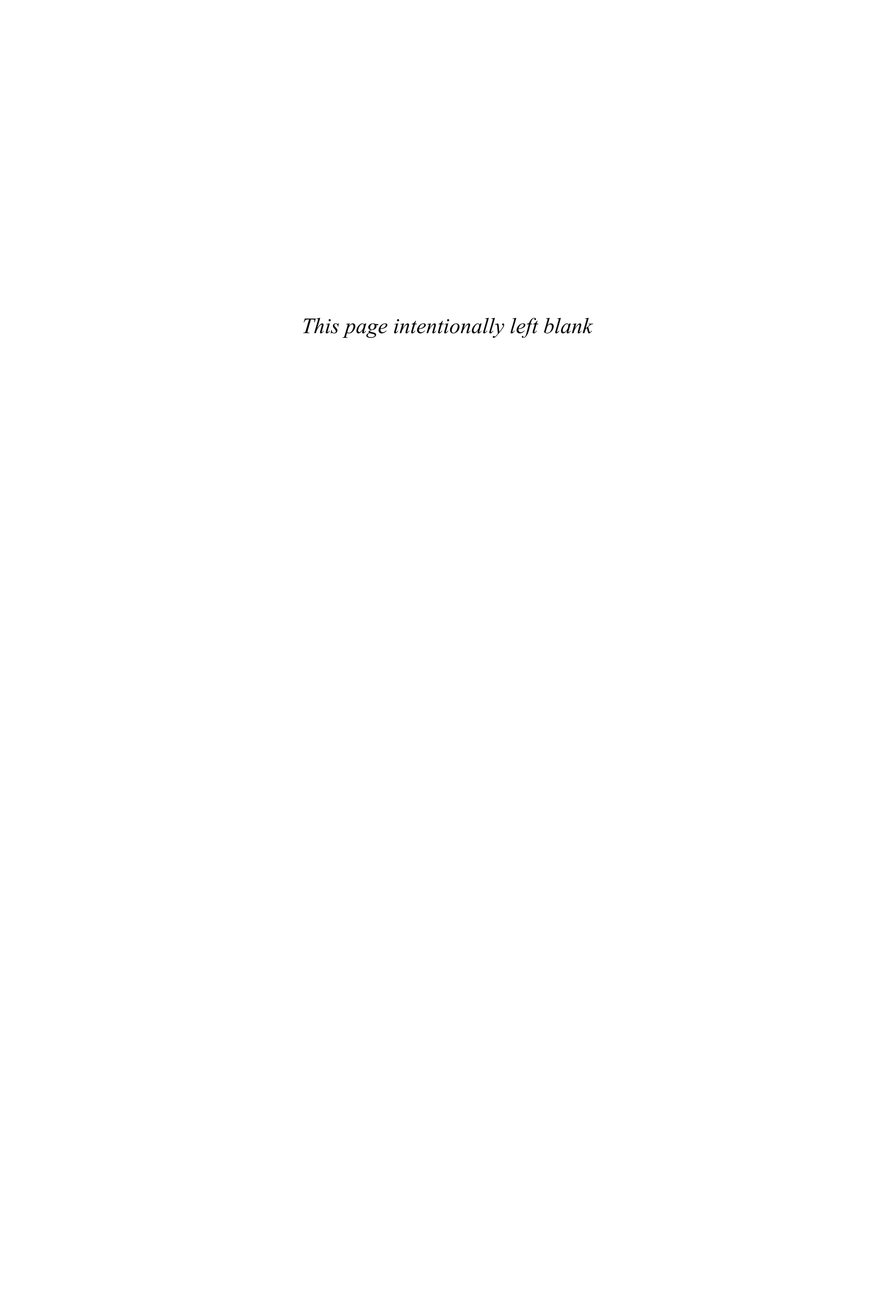 This page intentionally left blank
 