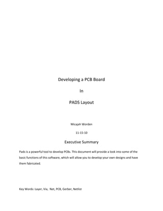 PCB designing in PADS layout | PDF | Computing | Technology & Computing