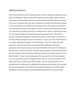 PCB designing in PADS layout | PDF | Computing | Technology & Computing