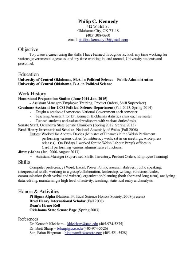 Fianl Resume no Cover Letter