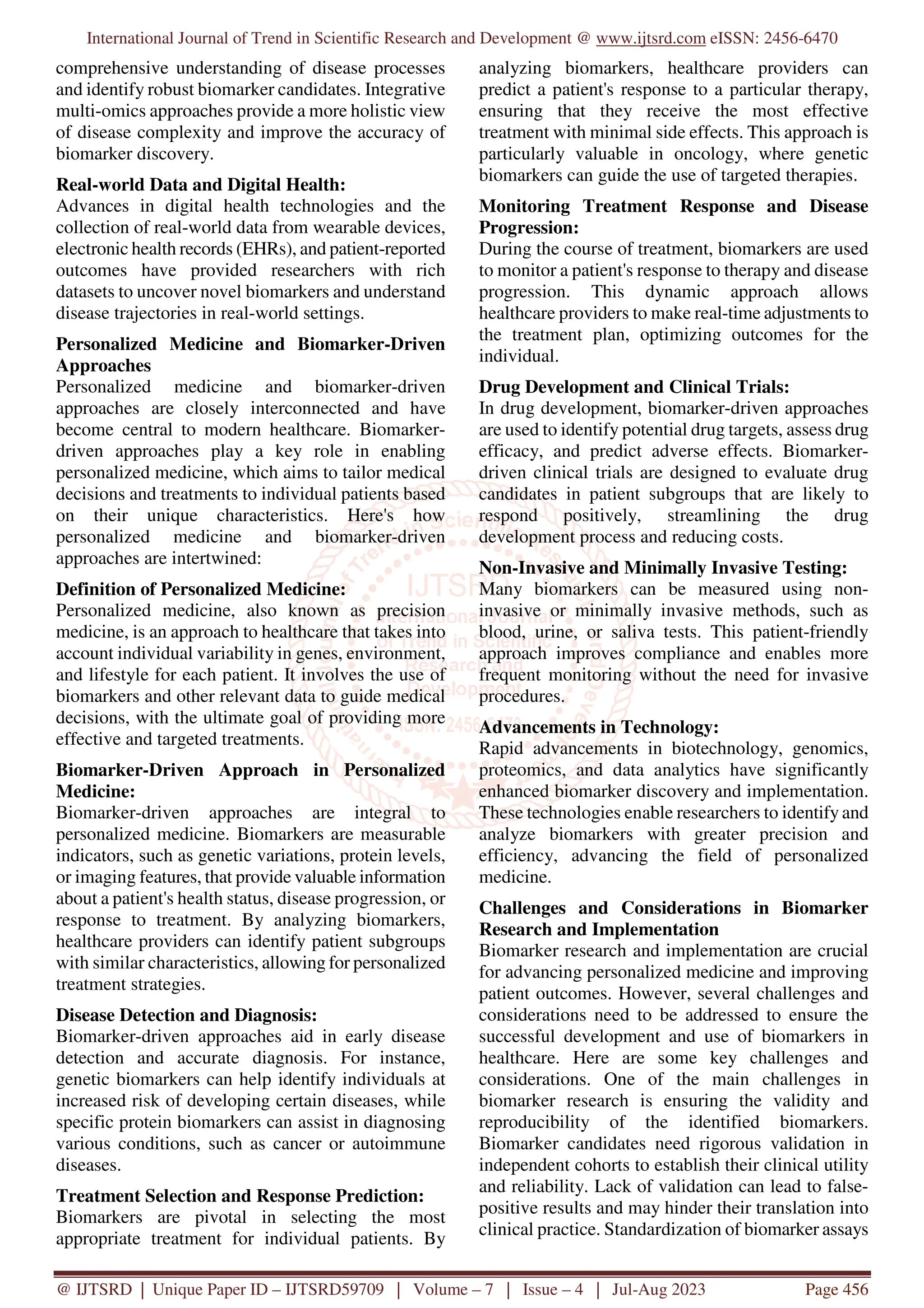 Advances in Biomarkers and Personalized Medicine | PDF
