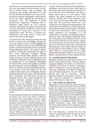 Aggrandization A Study of School Dropout in Rural Districts of Darjeeling and Its ...