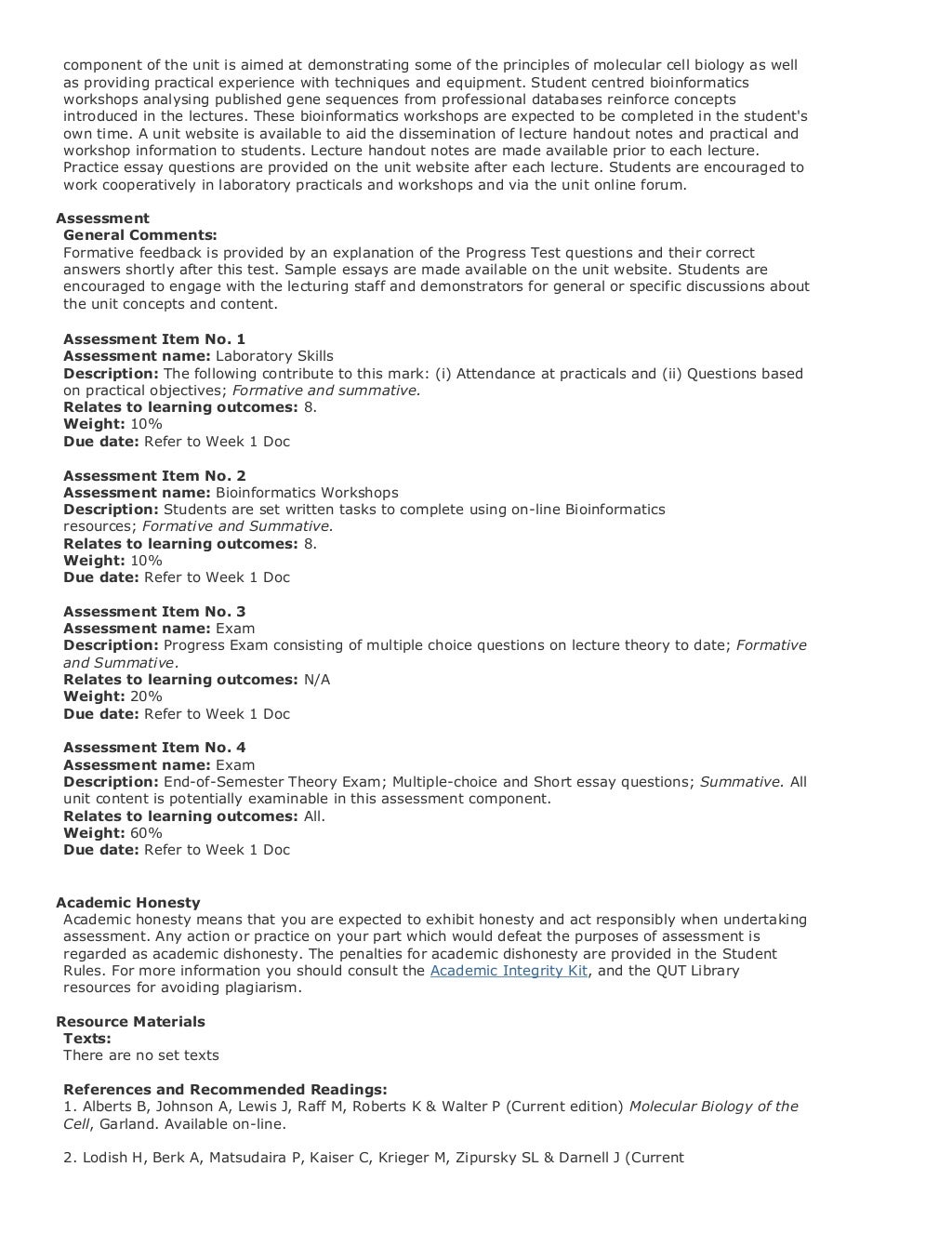 Bachelor of Applied Science Course Structure with Unit Outlines