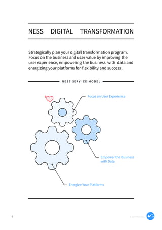 © 2015 Ness SES.8
Strategically plan your digital transformation program.
Focus on the business and user value by improvin...