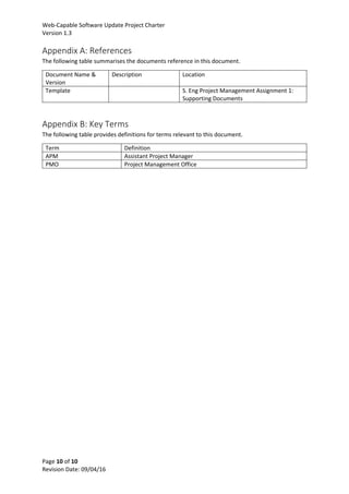PROJECT CHARTER | PDF