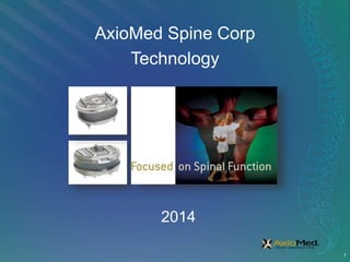 AxioMed Spine Corp 
Technology 
2014 
1 
 