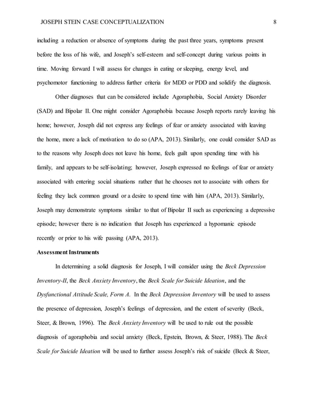 Stepps Case Conceptualization (10_12_15) | DOCX | Mental Health ...