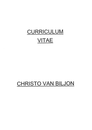 Christo newest CV