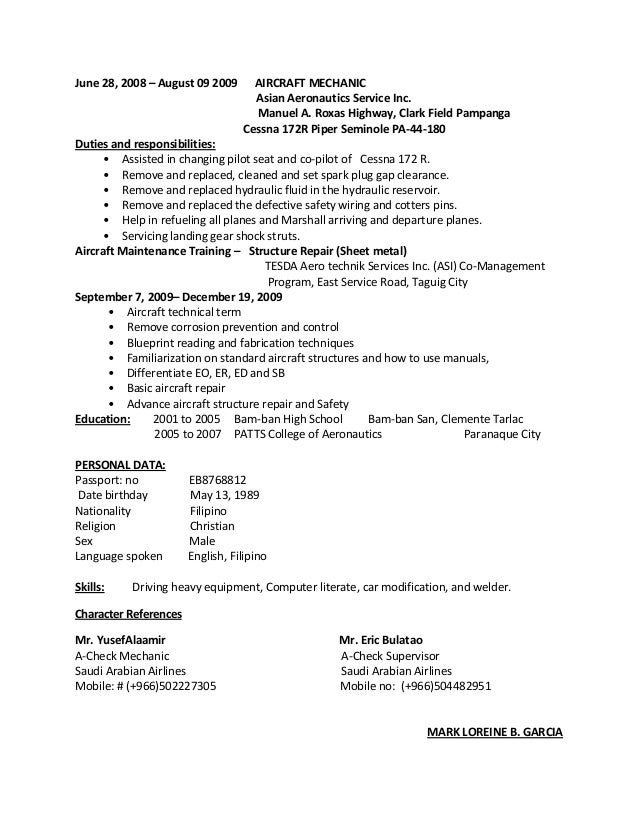 Resume Sample For Ojt Welder - Augustais