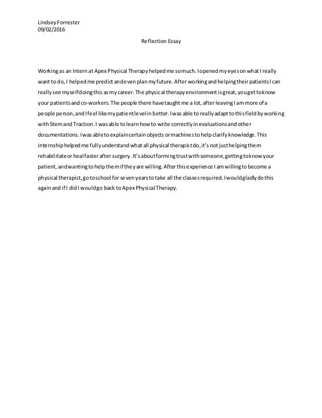 essay about physical therapy