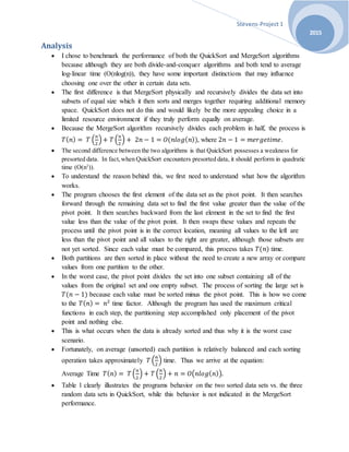 Stevens-Benchmarking Sorting Algorithms | PDF