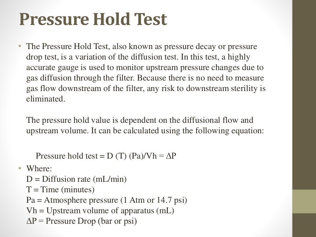 66 membrane filter integrity test