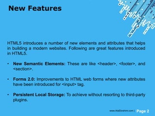 Html 5 New Features | PPT