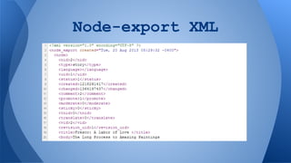 Node-export XML

 