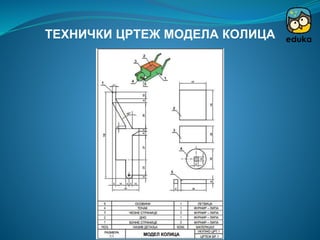 ТЕХНИЧКИ ЦРТЕЖ МОДЕЛА КОЛИЦА
 