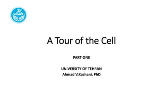 A Tour of the Cell
PART ONE
UNIVERSITY OF TEHRAN
Ahmad V.Kashani, PhD
 