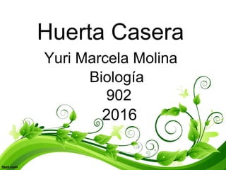 Huerta Casera
Yuri Marcela Molina
Biología
902
2016
 
